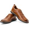 JITAI Men’s Oxford Shoes,Dress Shoes Lace-up Wingtip Brogue Shoe Mens Lightweight Fashion Shoes.(Brown/34)
