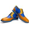 JITAI Men’s Oxford Shoes,Dress Shoes Lace-up Wingtip Brogue Shoe Mens Lightweight Fashion Shoes.(Yellow/18)