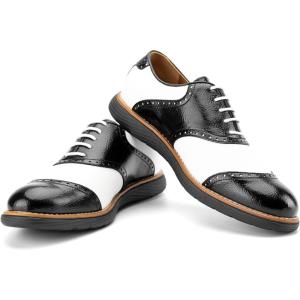 JITAI Men’s Oxford Shoes,Dress Shoes Lace-up Wingtip Brogue Shoe Mens Lightweight Fashion Shoes.(Black/31)