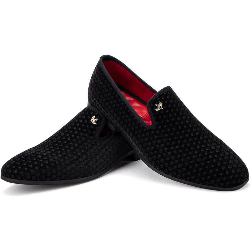 imageJITAI Mens Dress Shoes Casual Rubber ampamp Leather Loafers for Men Fashion Business Formal WearBlack14