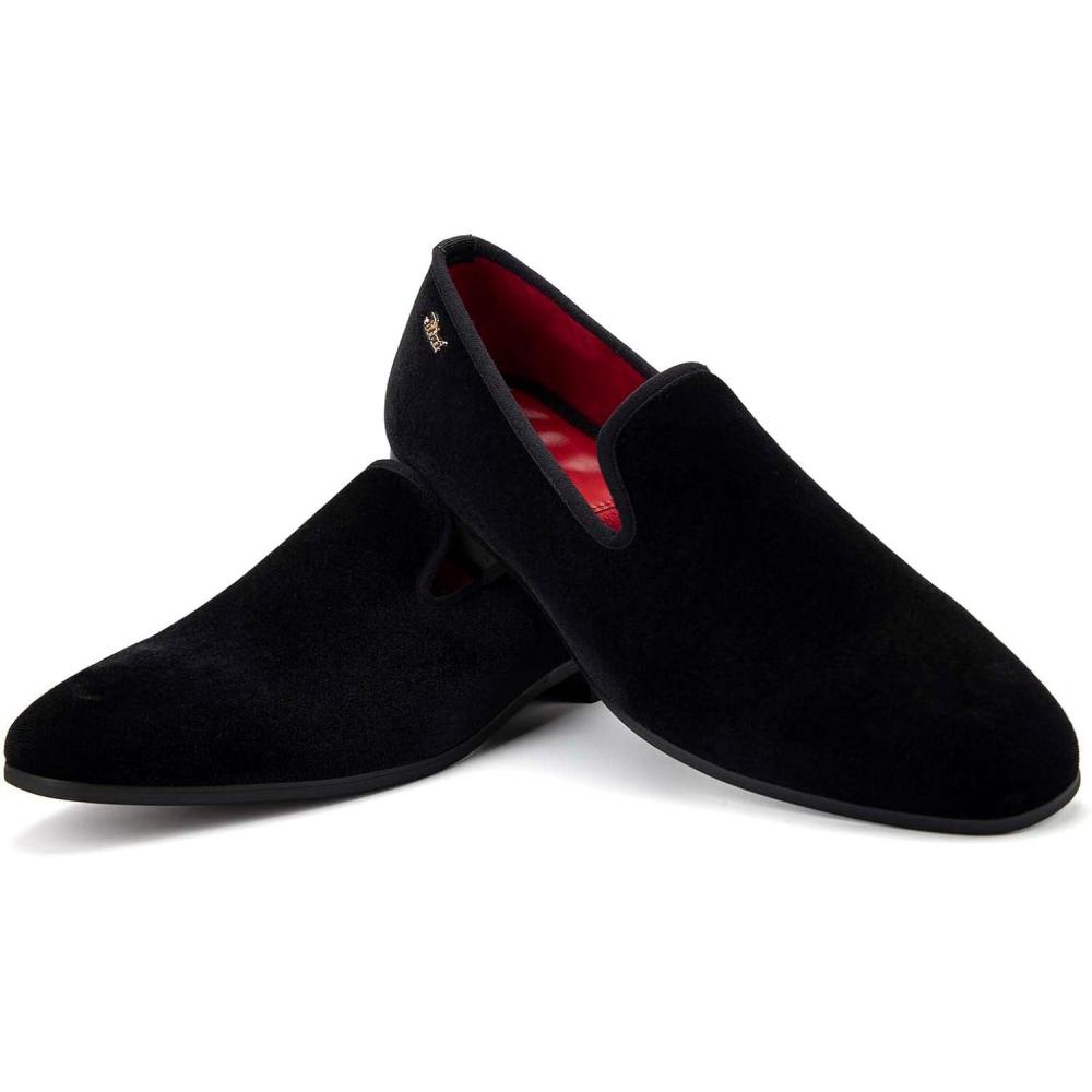 imageJITAI Mens Dress Shoes Casual Rubber ampamp Leather Loafers for Men Fashion Business Formal WearBlack15