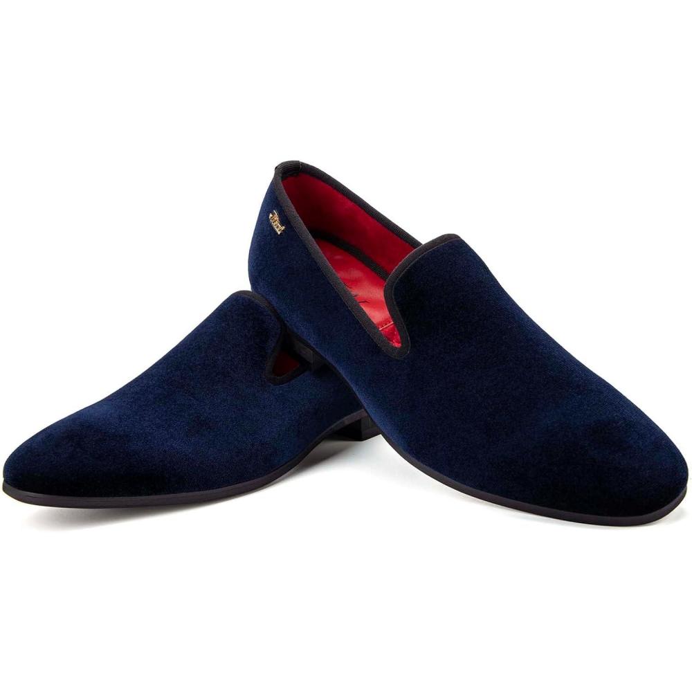 imageJITAI Mens Dress Shoes Casual Rubber ampamp Leather Loafers for Men Fashion Business Formal WearBlue15