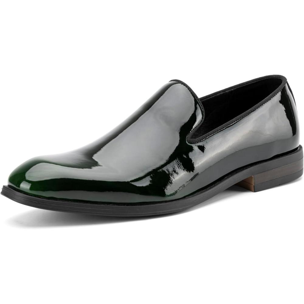 imageJITAI Mens Dress Shoes  Casual Rubber ampamp Leather Loafers for Men  Fashion Business Formal WearGreen26
