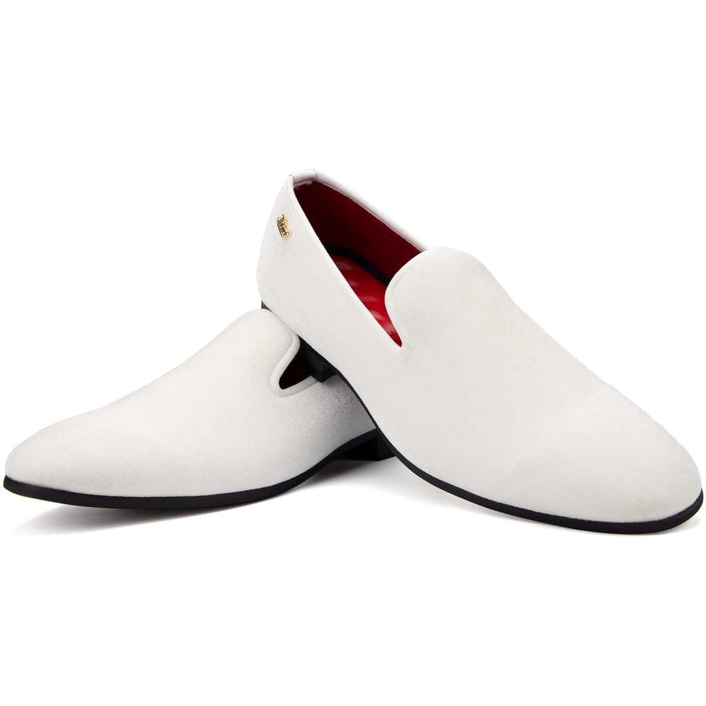 imageJITAI Mens Dress Shoes Casual Rubber ampamp Leather Loafers for Men Fashion Business Formal WearWhite15