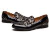 JITAI Men’s Dress Shoes – Casual Rubber & Leather Loafers for Men – Fashion Business Formal Wear(Black/03)
