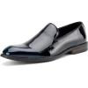 JITAI Men’s Dress Shoes – Casual Rubber & Leather Loafers for Men – Fashion Business Formal Wear(Blue/26)