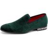 JITAI Men’s Dress Shoes – Casual Rubber & Leather Loafers for Men – Fashion Business Formal Wear(Green/24)
