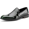 JITAI Men’s Dress Shoes – Casual Rubber & Leather Loafers for Men – Fashion Business Formal Wear(Green/26)
