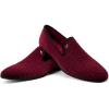 JITAI Men’s Dress Shoes – Casual Rubber & Leather Loafers for Men – Fashion Business Formal Wear(Red/14)