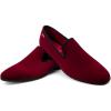 JITAI Men’s Dress Shoes – Casual Rubber & Leather Loafers for Men – Fashion Business Formal Wear(Red/15)