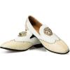 JITAI Men’s Dress Shoes – Casual Rubber & Leather Loafers for Men – Fashion Business Formal Wear(White/12)