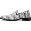 JITAI Men’s Dress Shoes – Casual Rubber & Leather Loafers for Men – Fashion Business Formal Wear(White/18)