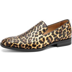 JITAI Men’s Dress Shoes – Casual Rubber & Leather Loafers for Men – Fashion Business Formal Wear(Baowen/21)