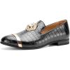 JITAI Men’s Penny Slip-On Leather Lined Loafer Luxury Men Shoes(Black/06)