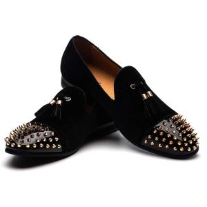 JITAI Men’s Penny Slip-On Leather Lined Loafer Luxury Men Shoes(Black/04)