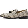 Men’s Vintage Velvet Embroidery Noble Loafer Shoes Slip-on Loafer Smoking Slipper Tassel Loafer(Brown/13)