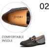 JITAI Mens Leather Shoes Pattern Printing Men’s Dress Loafer Shoes Slip-on Casual Loafer Smoking Slipper(Black/02)