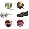 JITAI Mens Leather Shoes Pattern Printing Men’s Dress Loafer Shoes Slip-on Casual Loafer Smoking Slipper(Black/02)