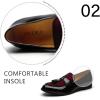 JITAI Mens Leather Shoes Pattern Printing Men’s Dress Loafer Shoes Slip-on Casual Loafer Smoking Slipper(Black/04)