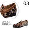 JITAI Mens Leather Shoes Pattern Printing Men’s Dress Loafer Shoes Slip-on Casual Loafer Smoking Slipper(Brown/06)