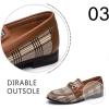 JITAI Mens Leather Shoes Pattern Printing Men’s Dress Loafer Shoes Slip-on Casual Loafer Smoking Slipper(Brown/07)