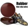 JITAI Mens Leather Shoes Pattern Printing Men’s Dress Loafer Shoes Slip-on Casual Loafer Smoking Slipper(Gold/10)
