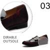 JITAI Mens Leather Shoes Pattern Printing Men’s Dress Loafer Shoes Slip-on Casual Loafer Smoking Slipper(Red/05)