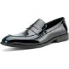 JITAI Mens Velvet Loafers Dress Shoes Loafers for Men Tuxedo Suit Shoes(Blue/02)