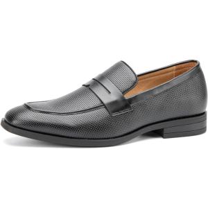 JITAI Mens Velvet Loafers Dress Shoes Loafers for Men Tuxedo Suit Shoes(Black/43)