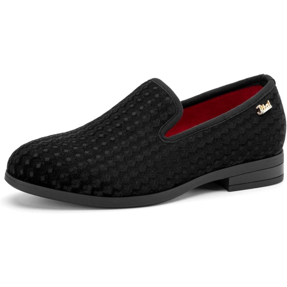 imageJITAI Boys SlipOn Luxury Dress Loafers Moccasins Casual ampamp Tuxedo Shoes for BoysBlack01