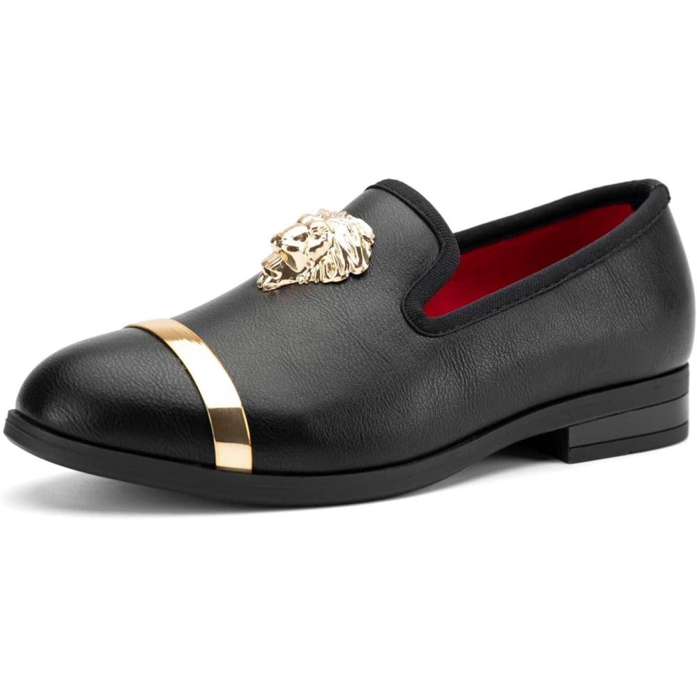 imageJITAI Boys SlipOn Luxury Dress Loafers Moccasins Casual ampamp Tuxedo Shoes for BoysBlack02