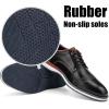 JITAI Men’s Oxford Dress Shoes Lightweight Fashion Shoes with Wingtip Brogue & Lace-up Design(Black/01)
