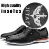 JITAI Men’s Oxford Dress Shoes Lightweight Fashion Shoes with Wingtip Brogue & Lace-up Design(Black/03)