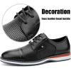 JITAI Men’s Oxford Dress Shoes Lightweight Fashion Shoes with Wingtip Brogue & Lace-up Design(Black/03)