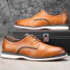 JITAI Men’s Oxford Dress Shoes Lightweight Fashion Shoes with Wingtip Brogue & Lace-up Design(Brown/01)