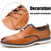 JITAI Men’s Oxford Dress Shoes Lightweight Fashion Shoes with Wingtip Brogue & Lace-up Design(Brown/01)