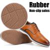 JITAI Men’s Oxford Dress Shoes Lightweight Fashion Shoes with Wingtip Brogue & Lace-up Design(Brown/01)
