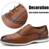 JITAI Men’s Oxford Dress Shoes Lightweight Fashion Shoes with Wingtip Brogue & Lace-up Design(Brown/02)