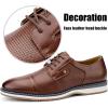 JITAI Men’s Oxford Dress Shoes Lightweight Fashion Shoes with Wingtip Brogue & Lace-up Design(Brown/03)