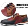 JITAI Men’s Oxford Dress Shoes Lightweight Fashion Shoes with Wingtip Brogue & Lace-up Design(Color/01)