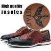 JITAI Men’s Oxford Dress Shoes Lightweight Fashion Shoes with Wingtip Brogue & Lace-up Design(Color/01)