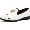 JITAI Boys Slip-On Luxury Dress Loafers Moccasins Casual & Tuxedo Shoes for Boys(White-02)