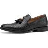 JITAI Men’s Lindford Moc Toe Bit Slip-on Penny Loafer Party Shoes(Black/06)