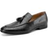 JITAI Men’s Lindford Moc Toe Bit Slip-on Penny Loafer Party Shoes(Black/08)