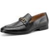 JITAI Men’s Lindford Moc Toe Bit Slip-on Penny Loafer Party Shoes(Black/09)
