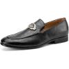 JITAI Men’s Lindford Moc Toe Bit Slip-on Penny Loafer Party Shoes(Black/10)