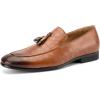 JITAI Men’s Lindford Moc Toe Bit Slip-on Penny Loafer Party Shoes(Brown/08)