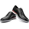 JITAI Men’s Oxford Dress Shoes Lightweight Fashion Shoes with Wingtip Brogue & Lace-up Design(Black/02)