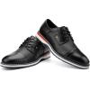 JITAI Men’s Oxford Dress Shoes Lightweight Fashion Shoes with Wingtip Brogue & Lace-up Design(Black/03)