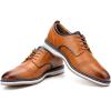 JITAI Men’s Oxford Dress Shoes Lightweight Fashion Shoes with Wingtip Brogue & Lace-up Design(Brown/01)